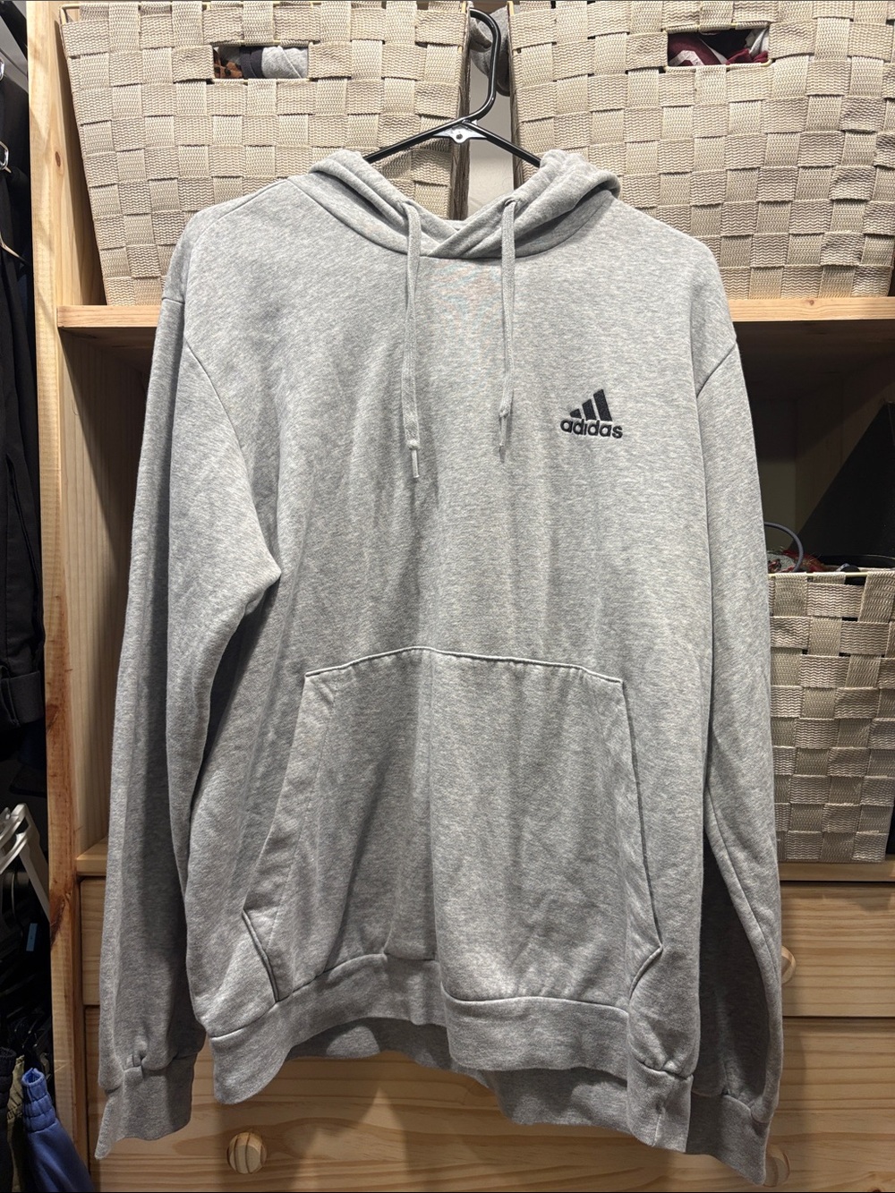 adidas Light Gray Pullover Hoodie
